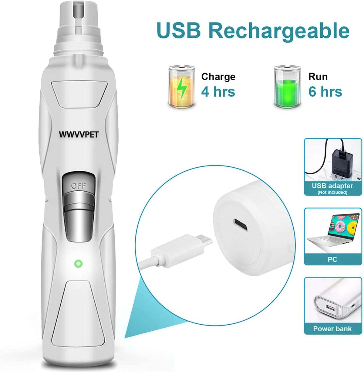 Ultra-Quiet LED Precision Pet Grinder