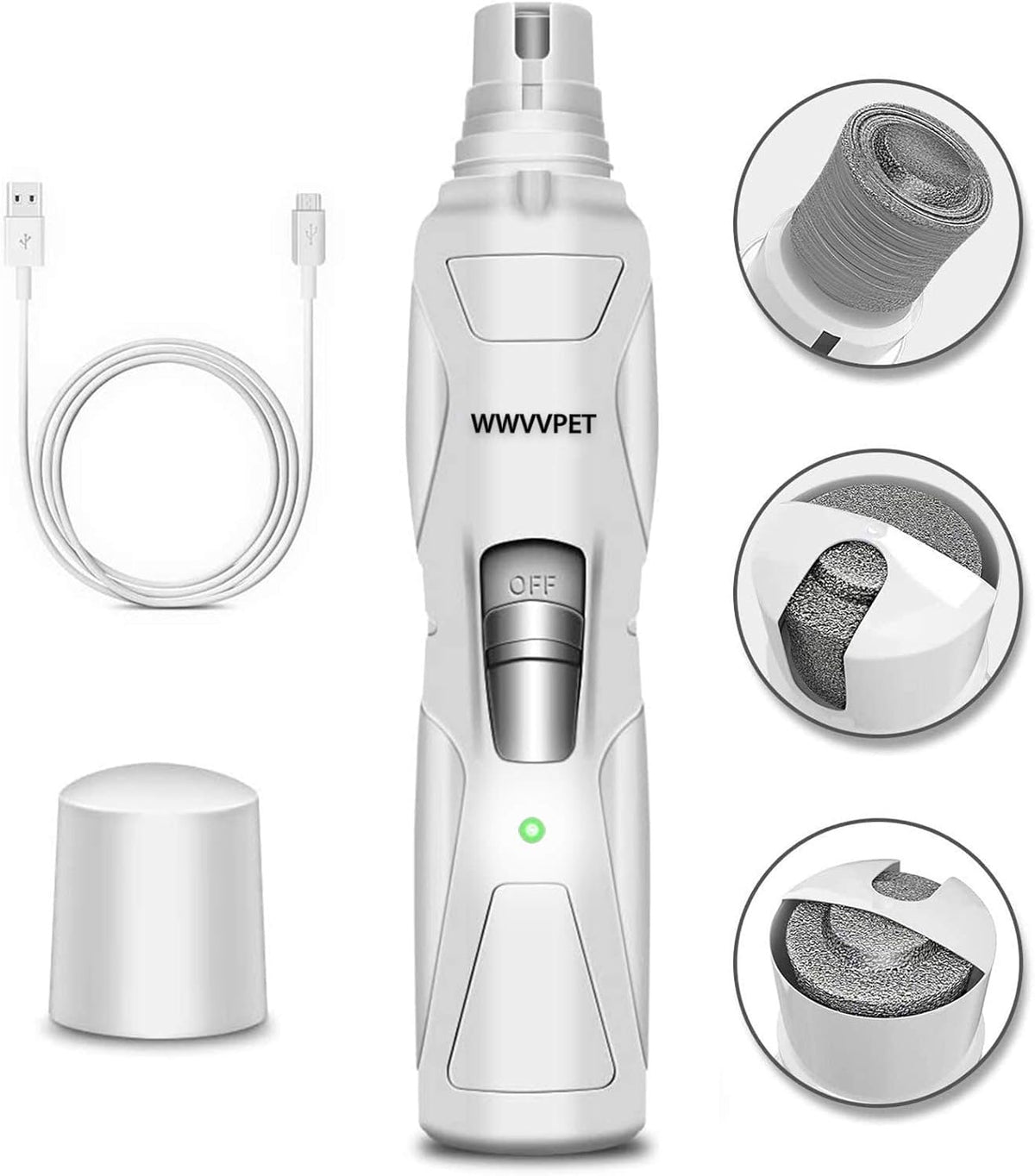 Ultra-Quiet LED Precision Pet Grinder