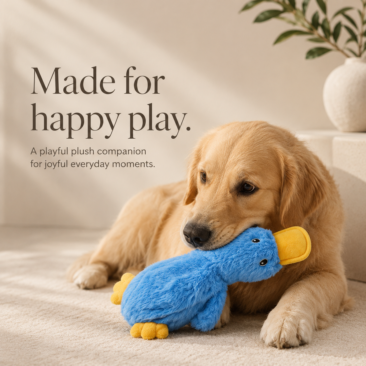 PawPerfect™ QuackCrinkle Squeaky Toy
