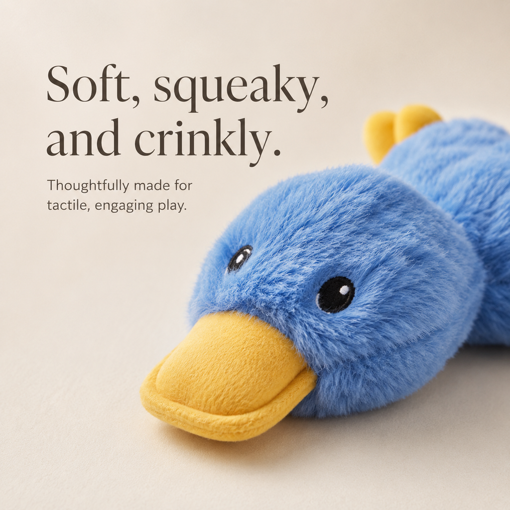 PawPerfect™ QuackCrinkle Squeaky Toy
